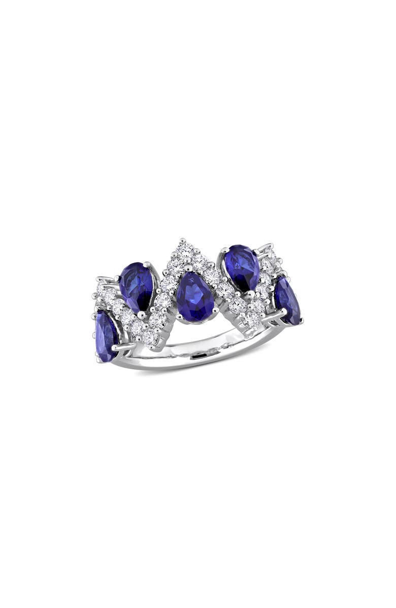 Created Forever Lab Grown Sapphire & Diamond Ring, Main, color, 