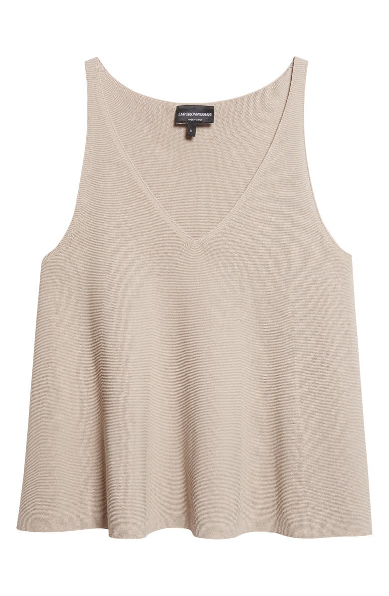 Giorgio Armani V-Neck Knit Tank, Main, color, Tan