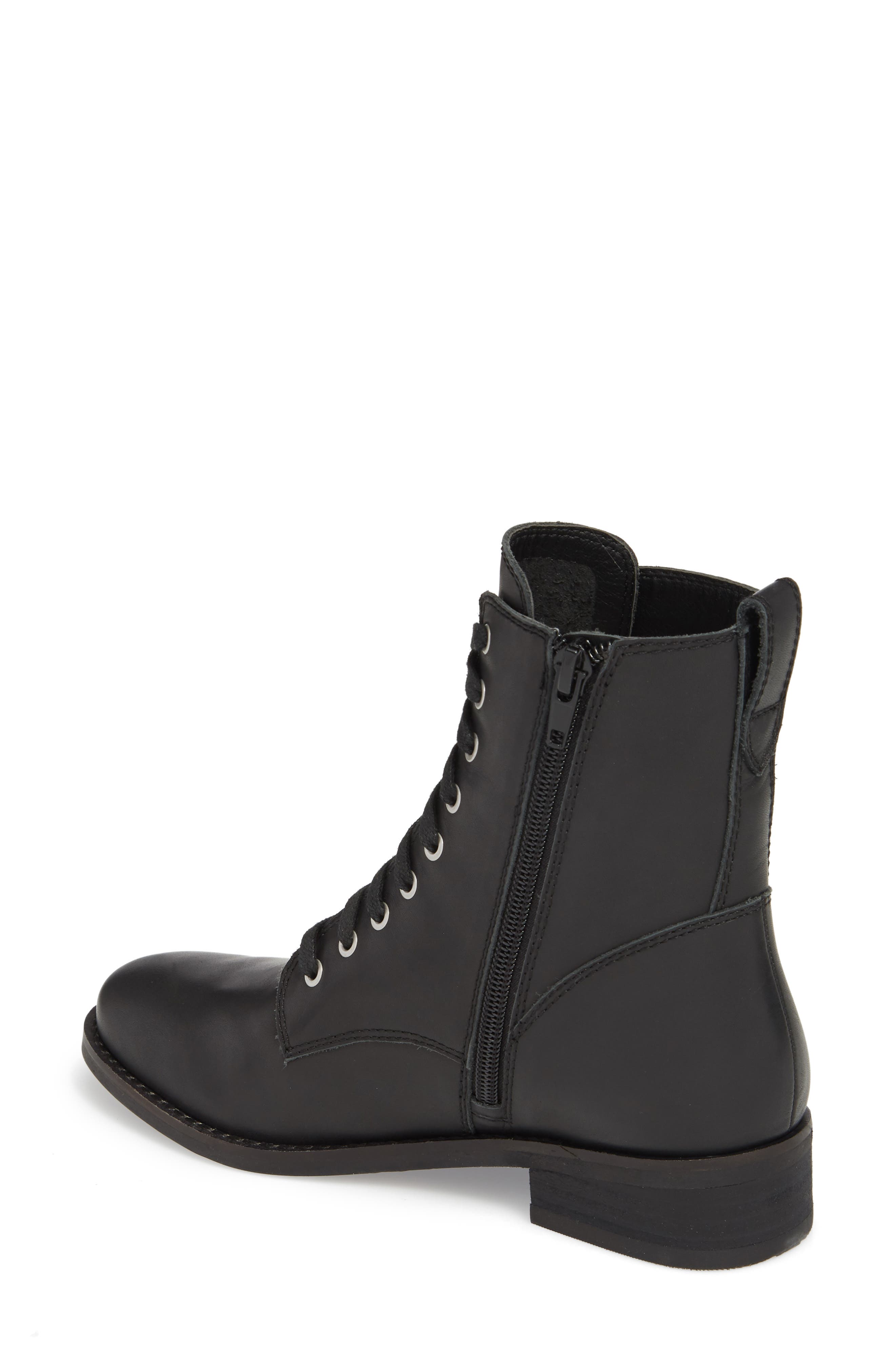 Hestawn Moto Bootie, Alternate, color, BLACK LEATHER