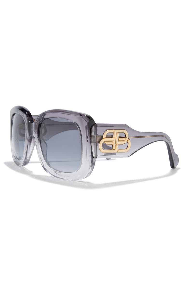 53mm Square Sunglasses, Alternate, color, GREY GREY GREY