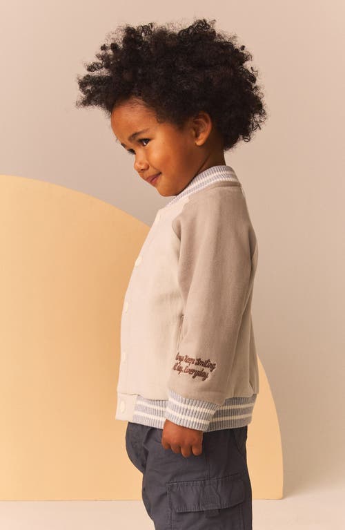Next Kids' Varsity Jacket In Neutral