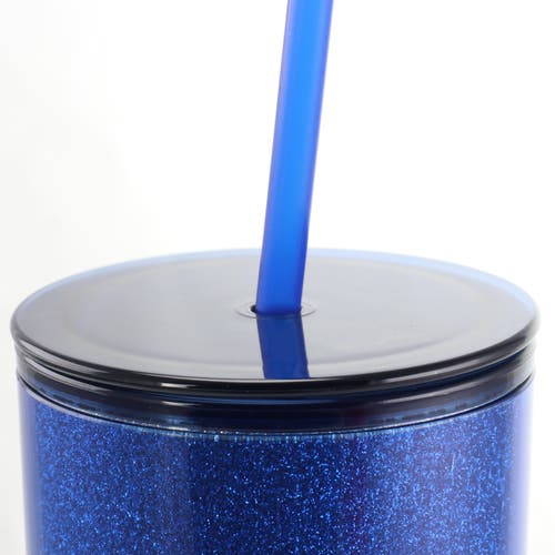 Gibson Home Rainbow Blast 4 Piece 21 Ounce Sparkly Tumbler Set In Blue