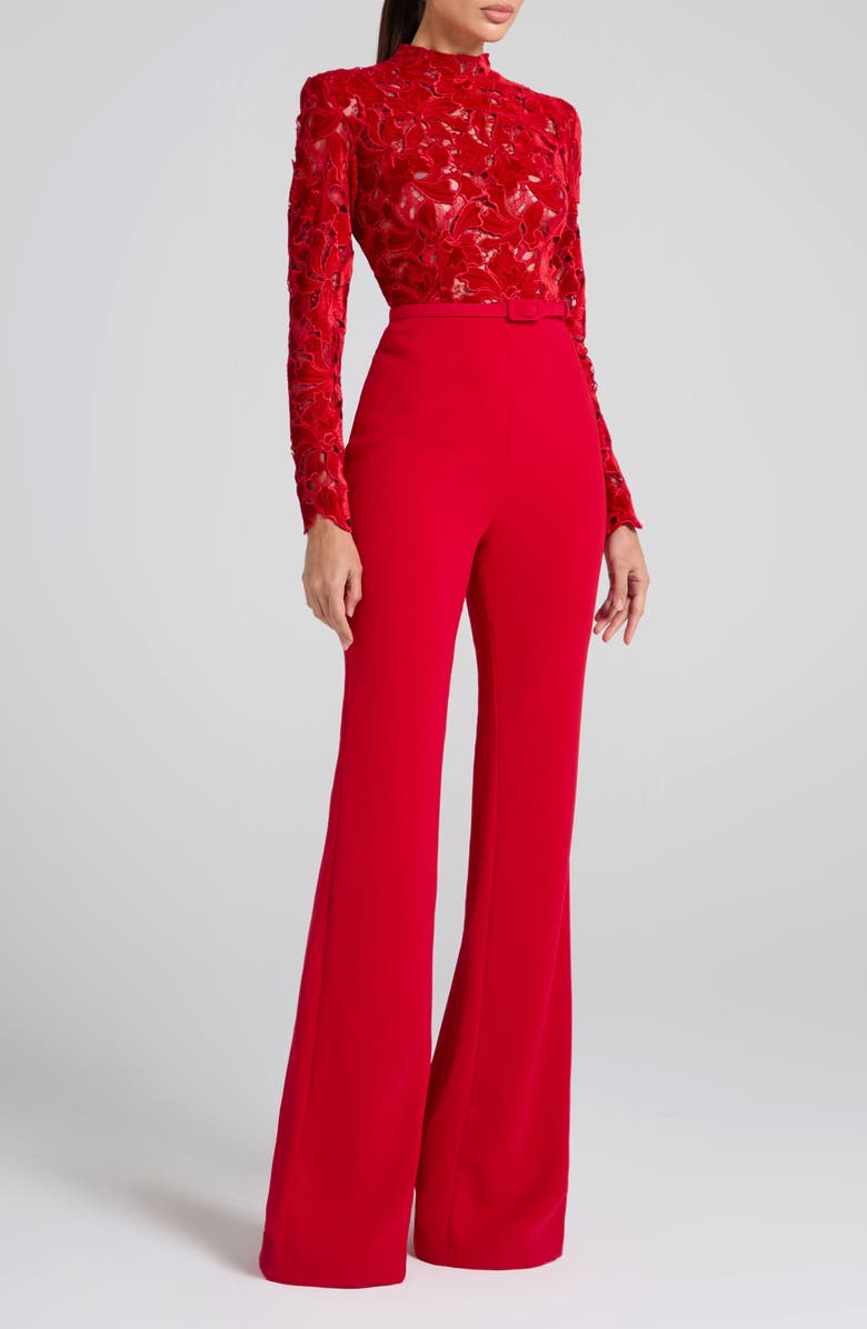 NADINE MERABI Eleanor Wide Leg Jumpsuit, Alternate, color, Red