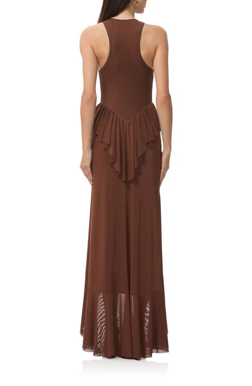 Afrm Bovina Sleeveless A-line Dress In Gold