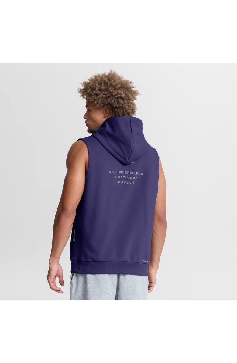 Nike Men's Nike Purple Baltimore Ravens Sideline Standard Issue Dri-FIT Sleeveless Hoodie, Alternate, color, Purple