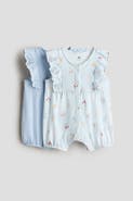 H&M 2-pack Frill-detail Romper Suits