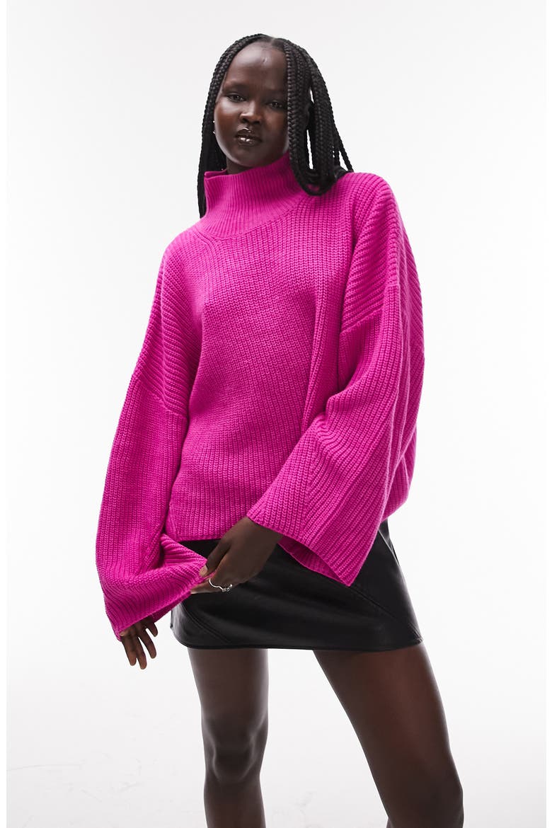 Drop Shoulder Sweater, Main, color, PINK