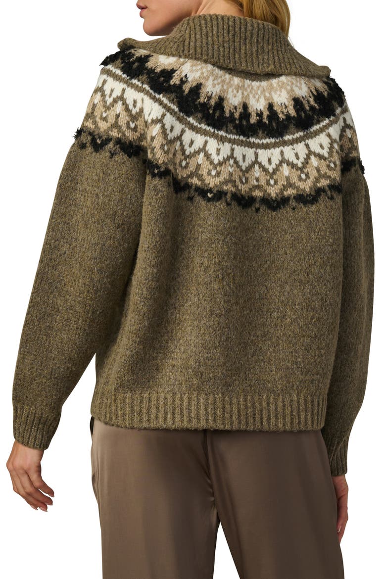 The Wells Fair Isle Wool Blend Half Zip Sweater, Alternate, color, OLIVE MULTI FAIR I
