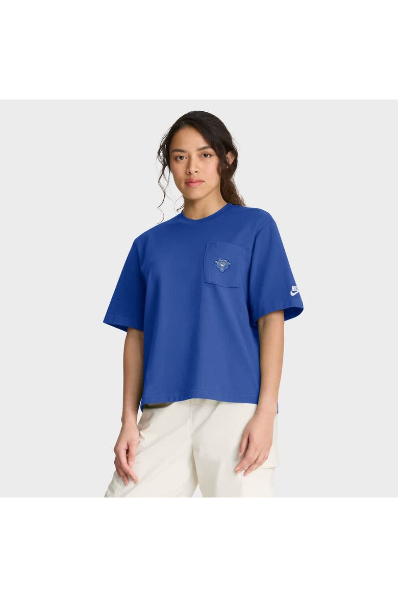 Women's Nike  Royal Kentucky Wildcats Legacy Pocket Boxy T-Shirt, Main, color, Royal