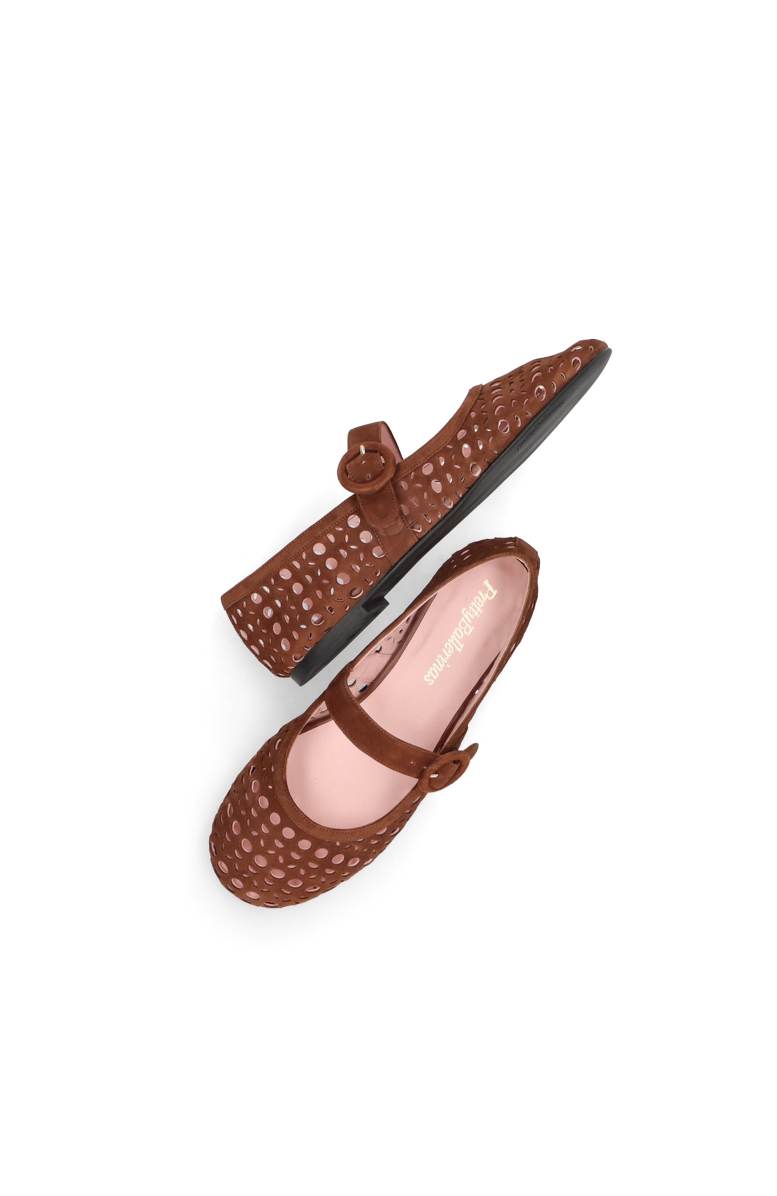 Suede Die Cut Mary Jane, Alternate, color, Brown