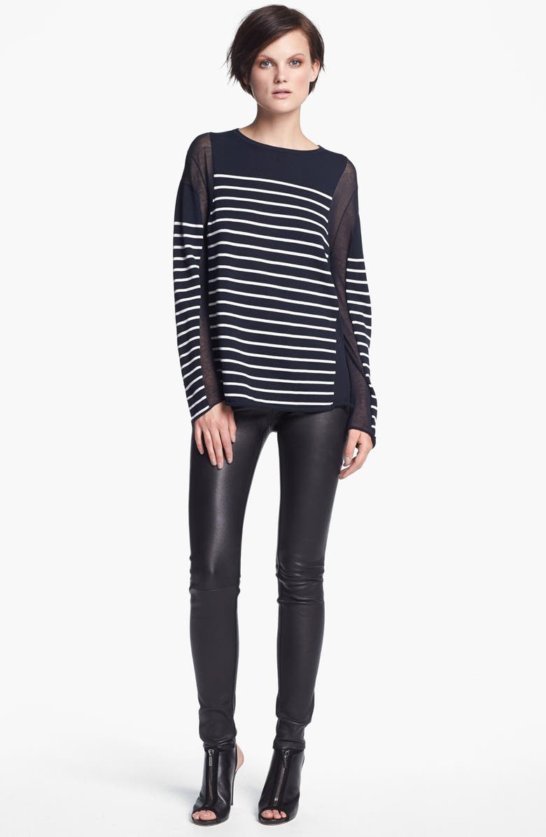 alexanderwang.t T by Alexander Wang Stretch Leather Pants, Alternate, color,