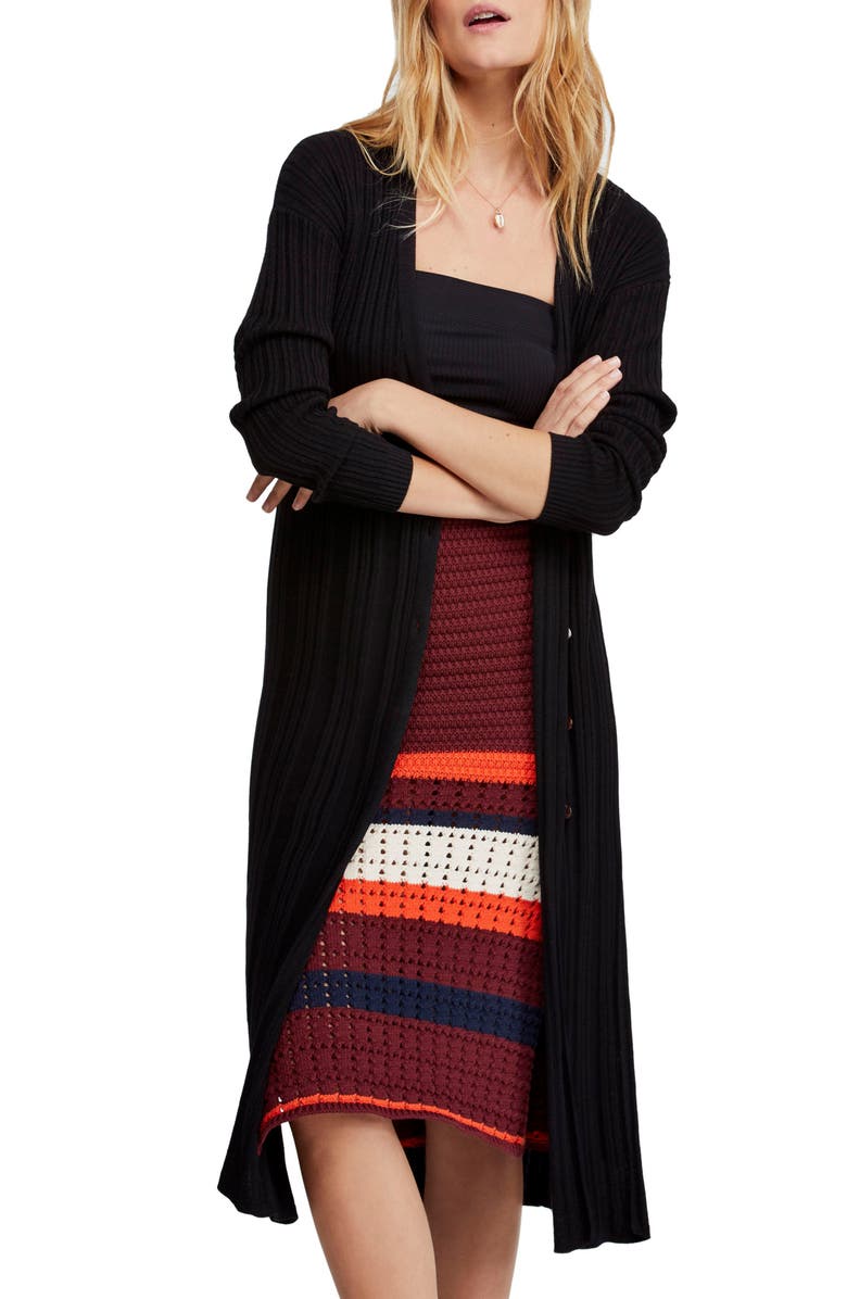 Free People Skinny Mini Cardigan, Main, color, 