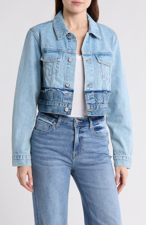 Rework Fitted Denim Trucker Jacket