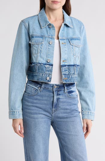 Rework Fitted Denim Trucker Jacket