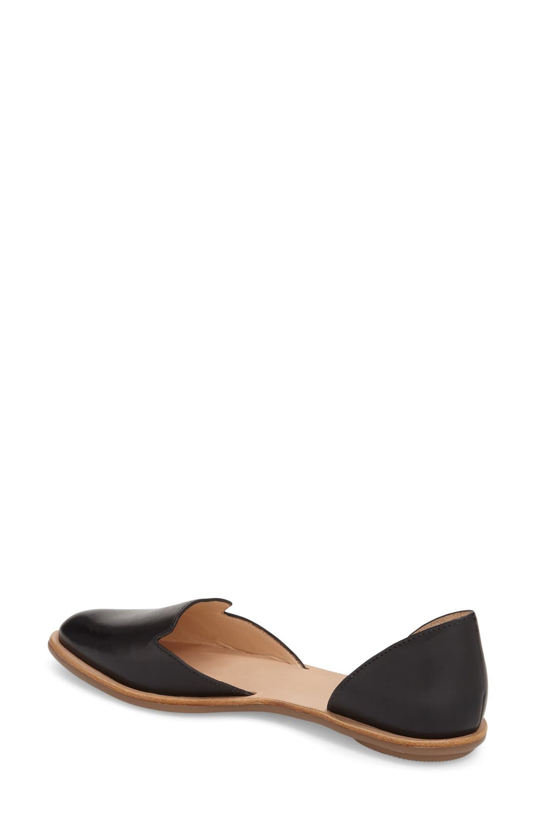Loeffler Randall 'Prue' Pointy Toe d'Orsay Leather Flat, Alternate, color, 