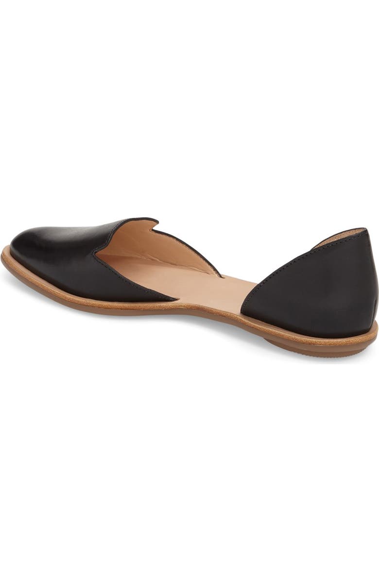 Loeffler Randall 'Prue' Pointy Toe d'Orsay Leather Flat, Alternate, color,
