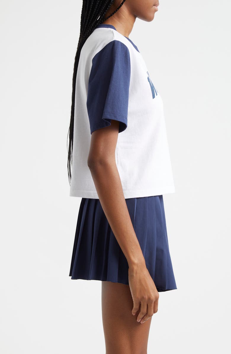 Sporty & Rich Wellness Colorblock Cotton Graphic Crop T-Shirt, Alternate, color,