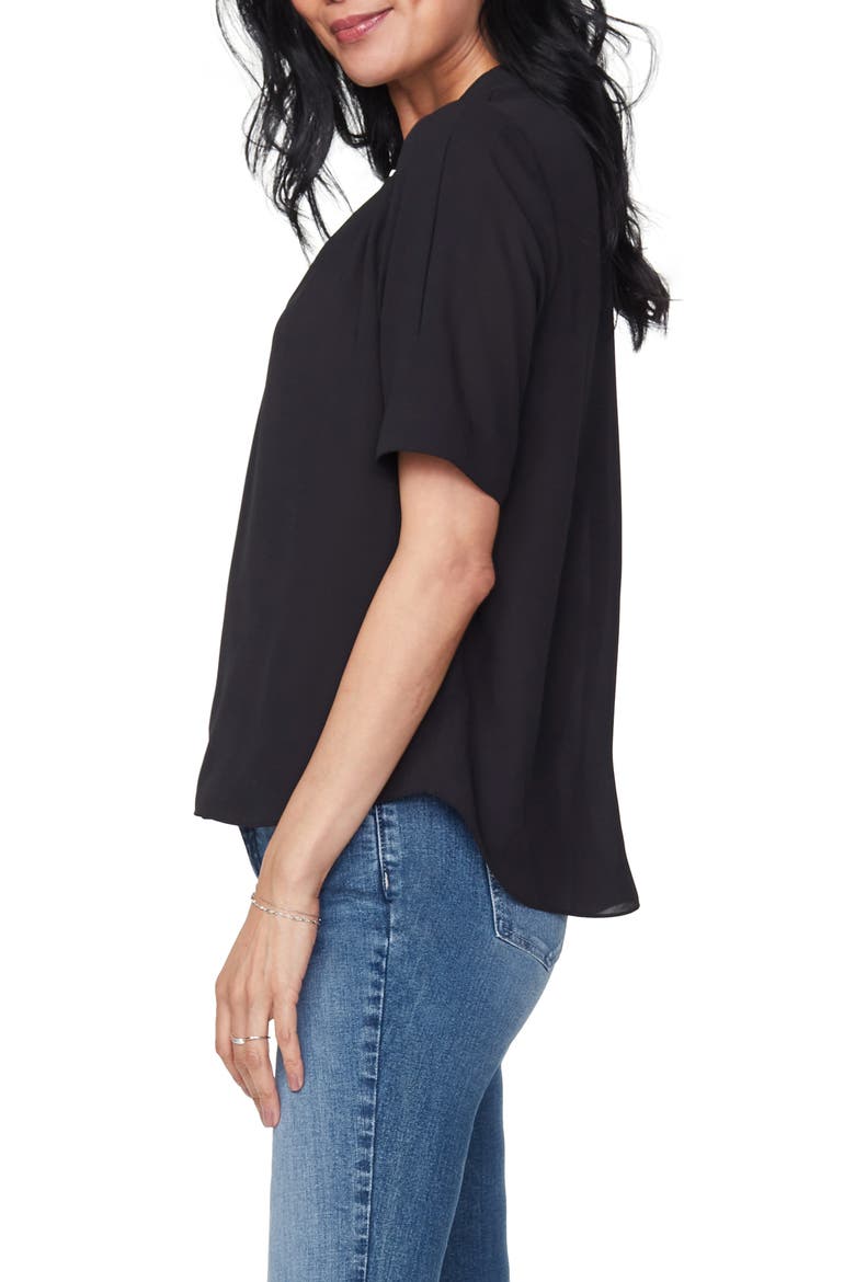 Charming V-Neck Top, Alternate, color, BLACK
