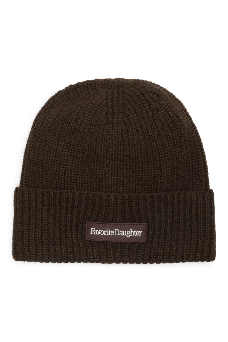 Logo Patch Beanie, Main, color, GANACHE