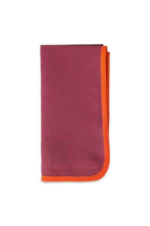 La Doublej Large Napkins Set Of 2 (45x45) In Rainbow Raspberry