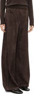 Theory Wide Leg Suede Jeans