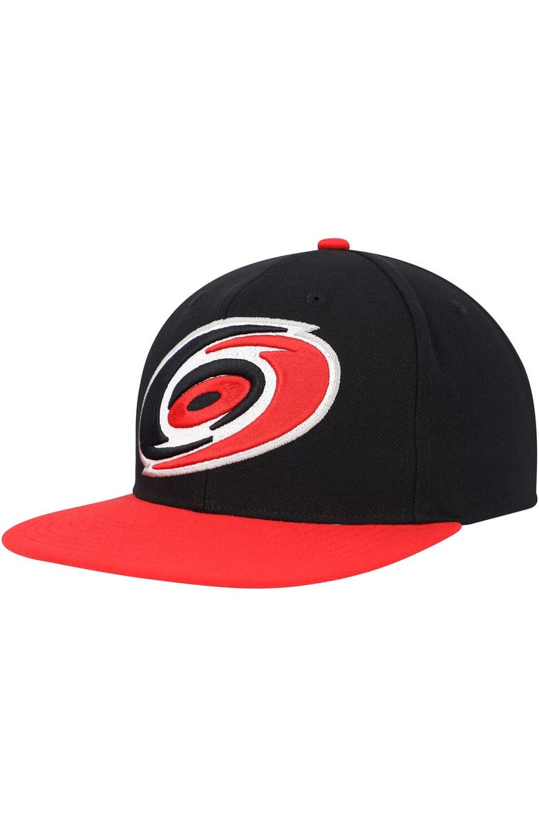 Mitchell & Ness Men's Mitchell & Ness Black Carolina Hurricanes Core Team Ground 2.0 Snapback Hat, Main, color, Black