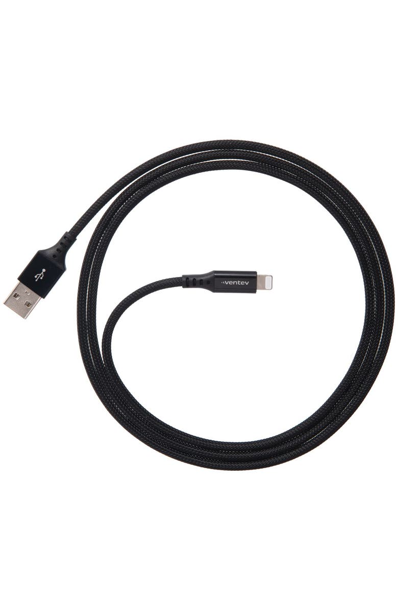 Ventev Alloy USB-A to Apple Lightning High Speed Ultradurable 4 Foot Cable, Main, color, Black