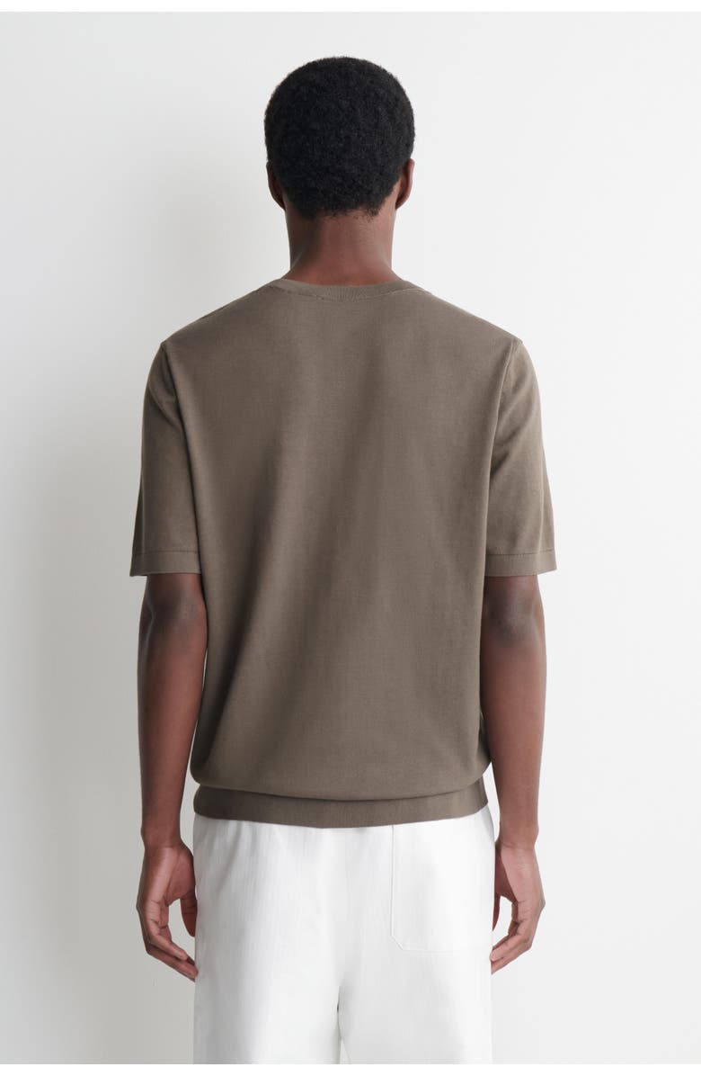 COS Knitted Cotton T-shirt, Alternate, color, Light Brown