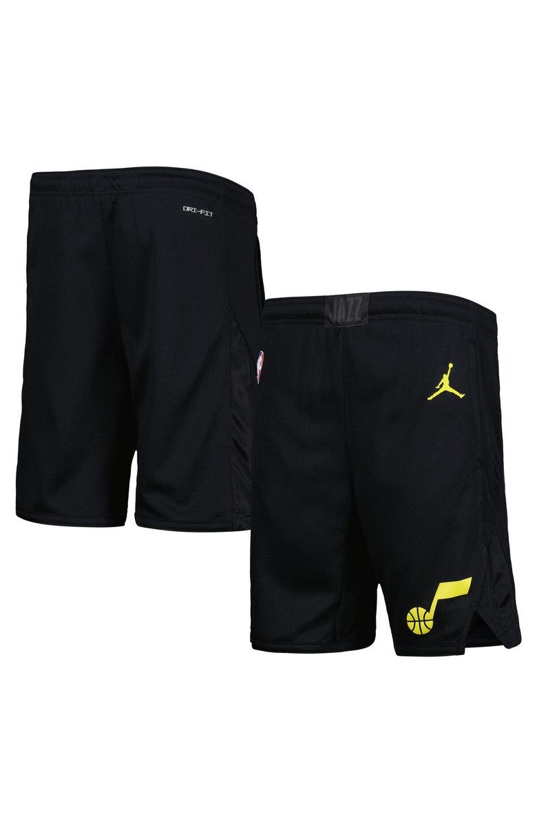 Jordan Brand Youth Jordan Brand Black Utah Jazz Statement Edition Swingman Performance Shorts, Main, color, Black