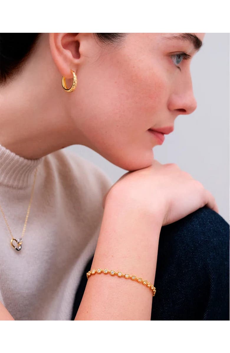 Astley Clarke Gold White Sapphire Deco Tennis Bracelet, Alternate, color, White Sapphire