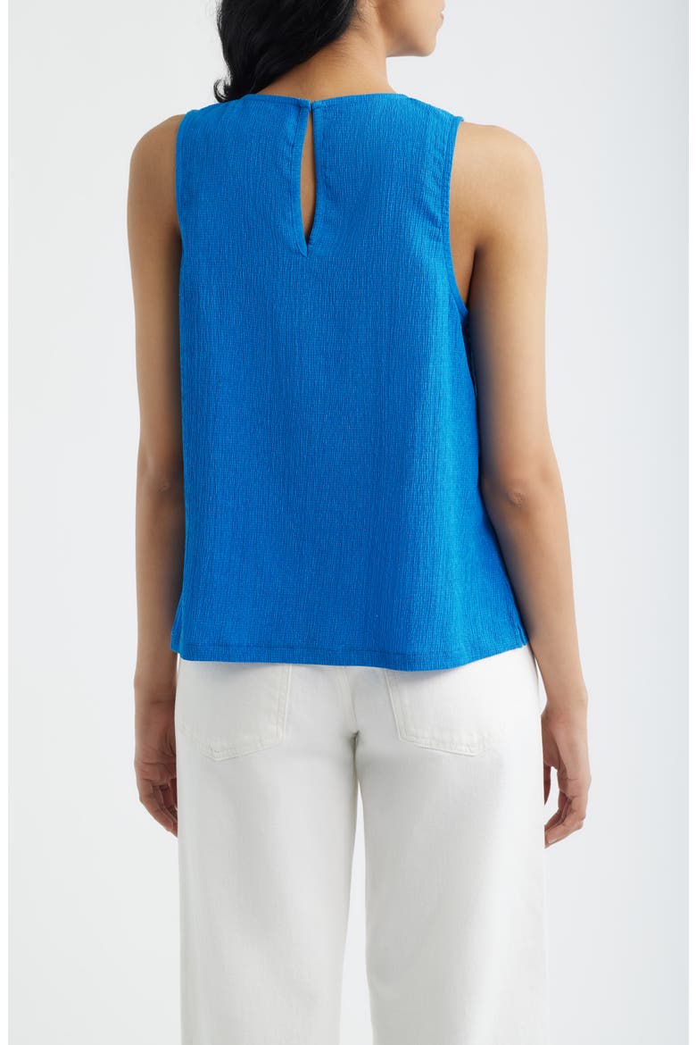 Crinkle A-Line Tank, Alternate, color, COBALT