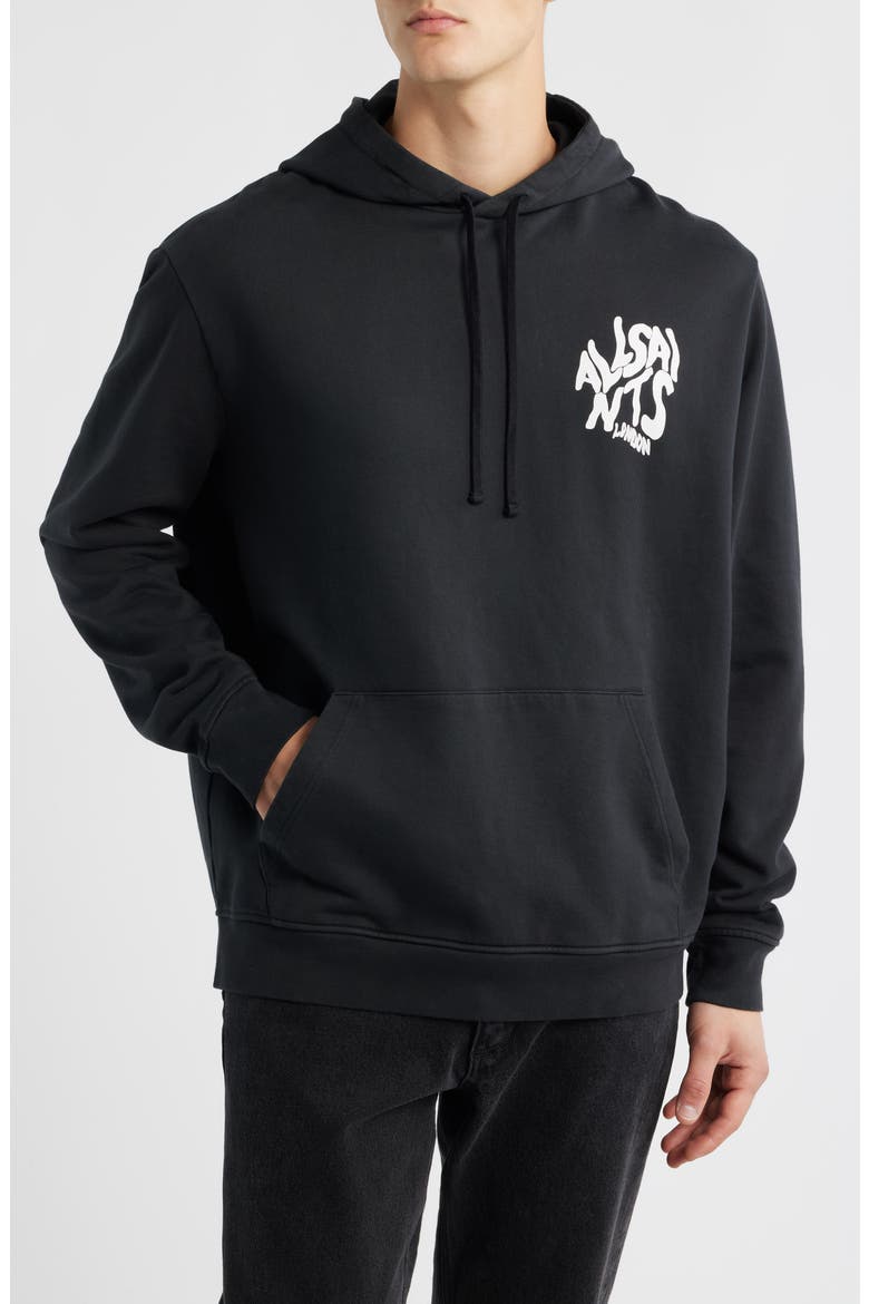 Orlando Logo Cotton Graphic Hoodie, Main, color, JET BLACK