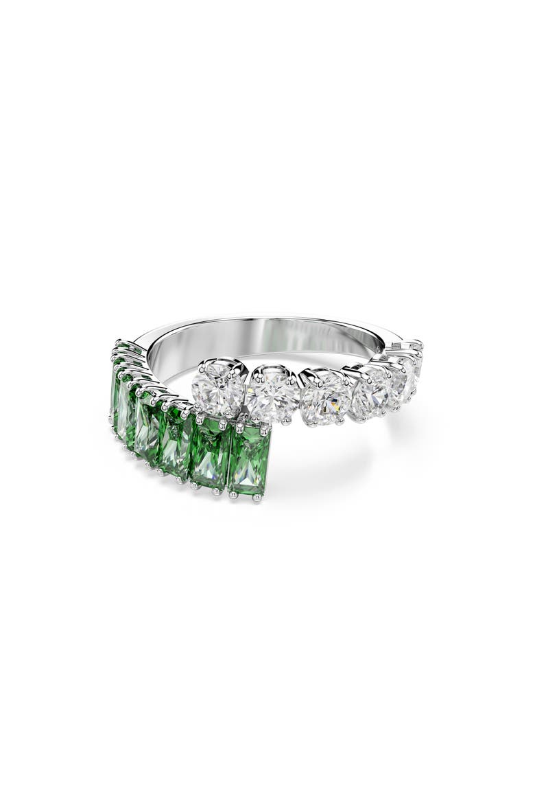 Matrix Bypass Ring, Main, color, GREEN/ SILVER