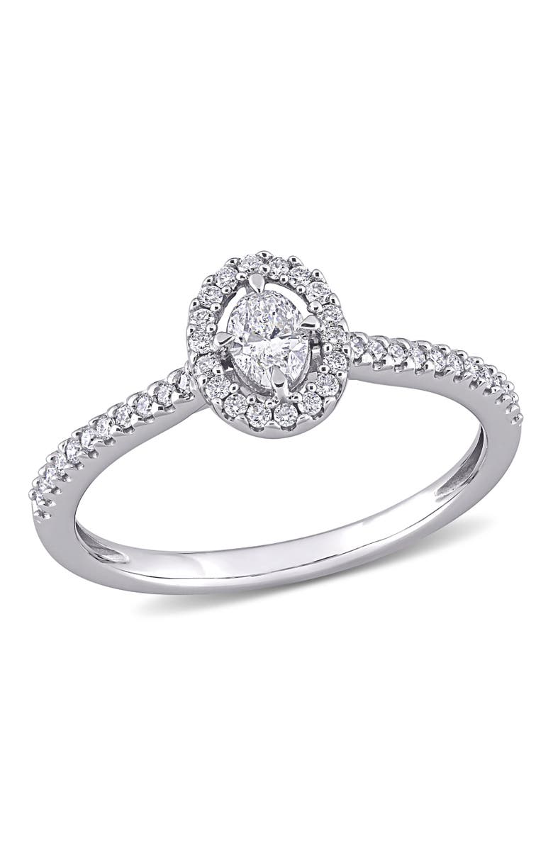 Julianna B. Diamond Floating Halo Engagement Ring 14k, Main, color, 14K White Gold