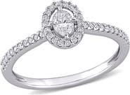 Julianna B. Diamond Floating Halo Engagement Ring 14k