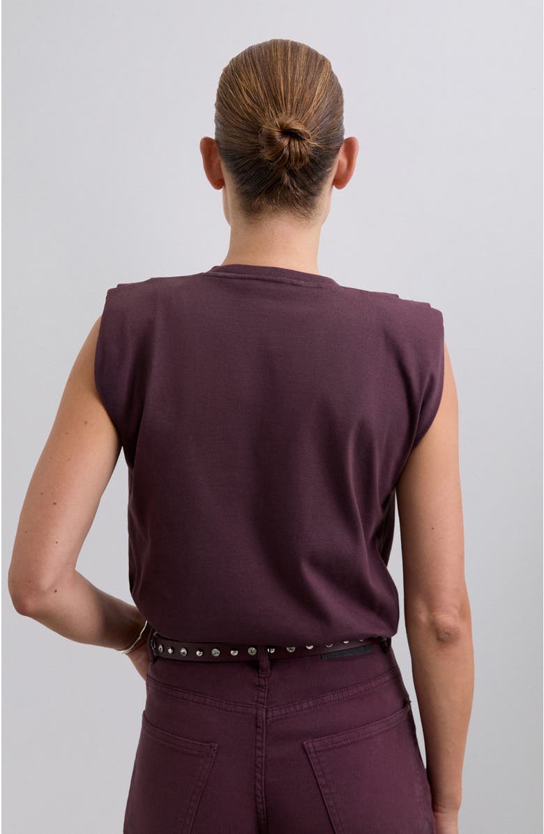 Scalpers Jewellpleats Tee, Alternate, color, Burgundy