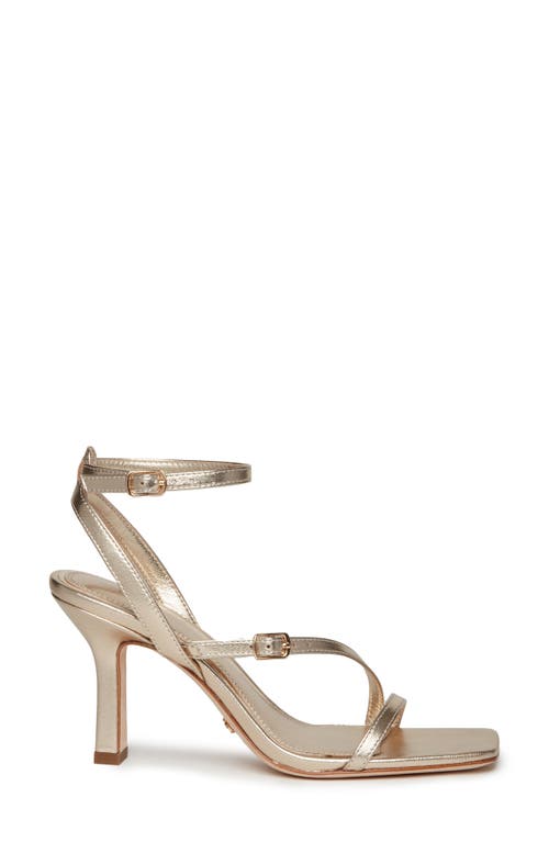 Paige Liza Ankle Strap Sandal In Light Gold