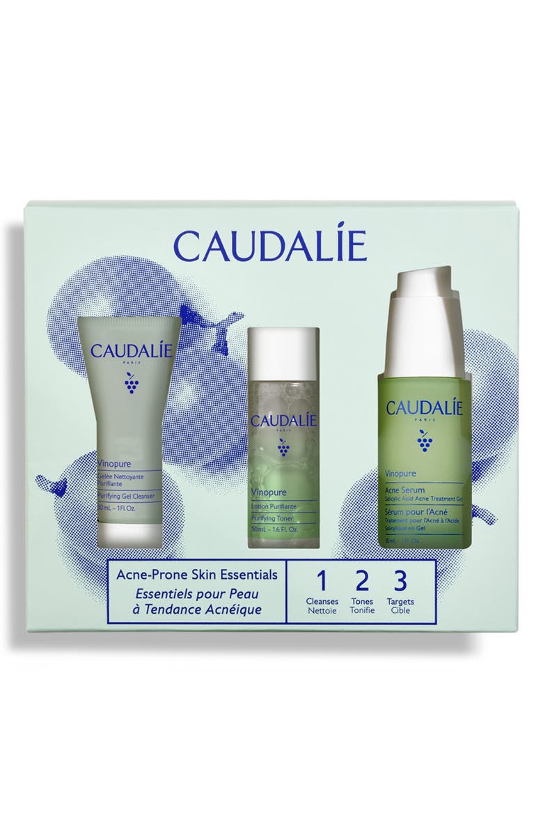 CAUDALÍE Vinopure Acne-Prone Skin Essentials 3-Piece Set $63 Value, Main, color,