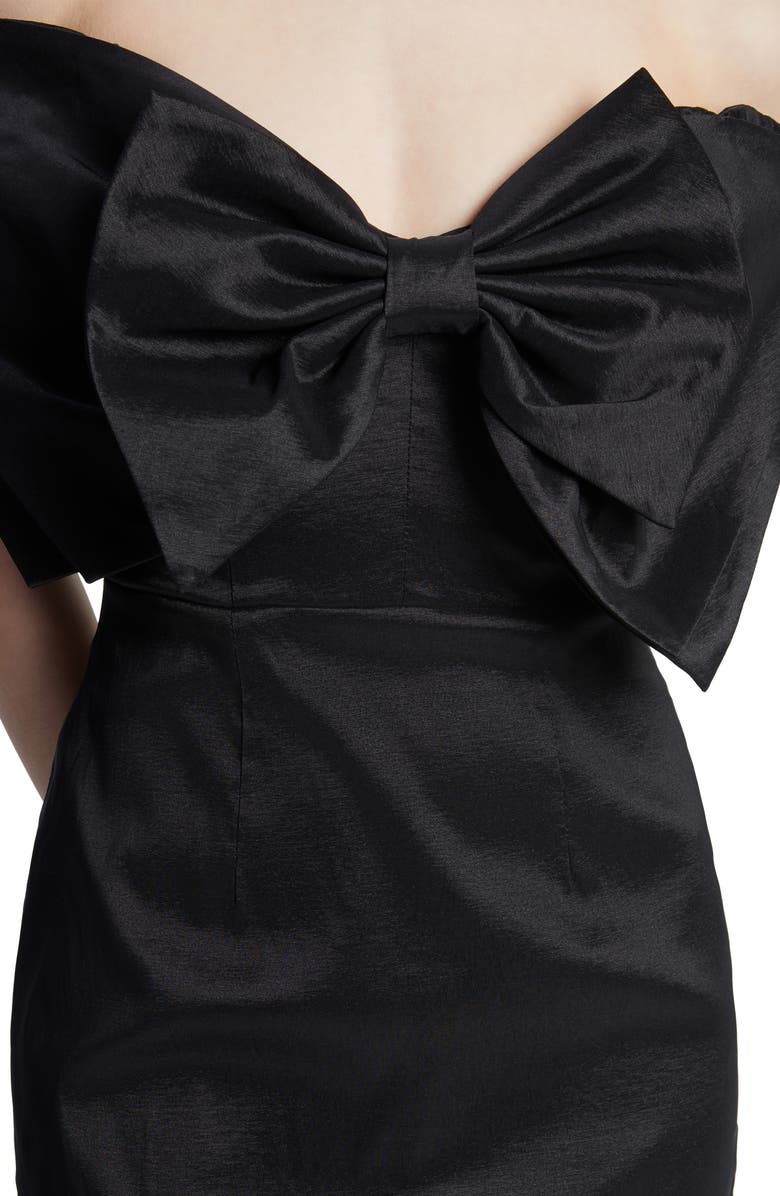 Bardot Bow Off the Shoulder Minidress, Alternate, color, 