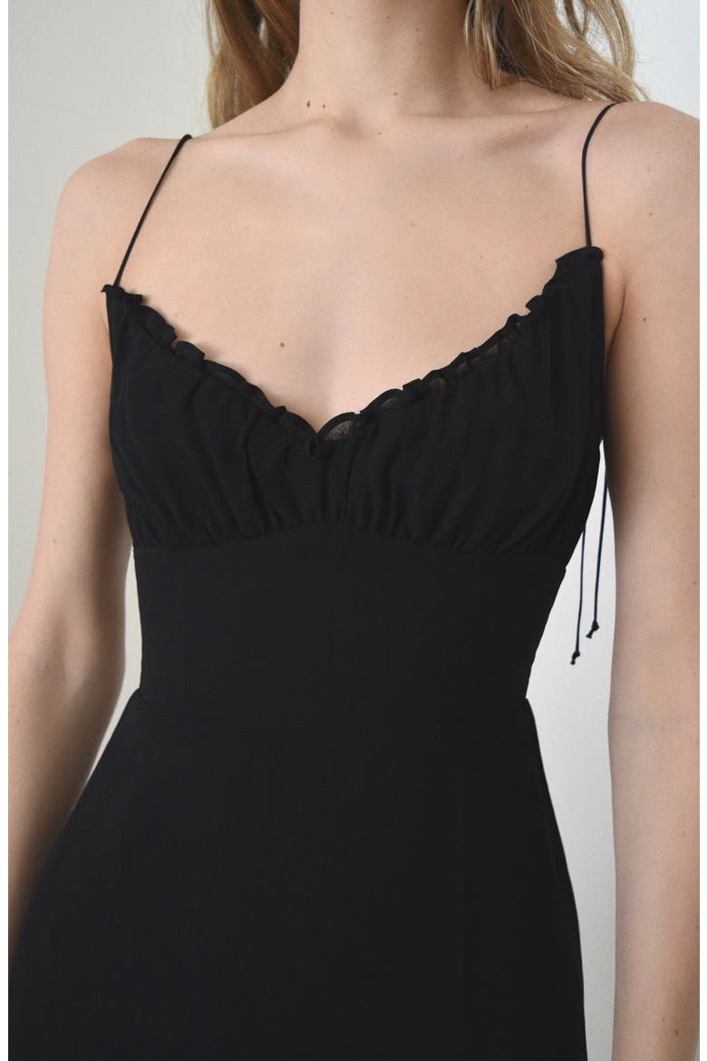 Esther Floral Ruffle Sundress, Alternate, color, BLACK