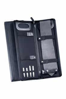 Bey-Berk Ballistic Black Nylon Travel Tie Case 5-Piece Set