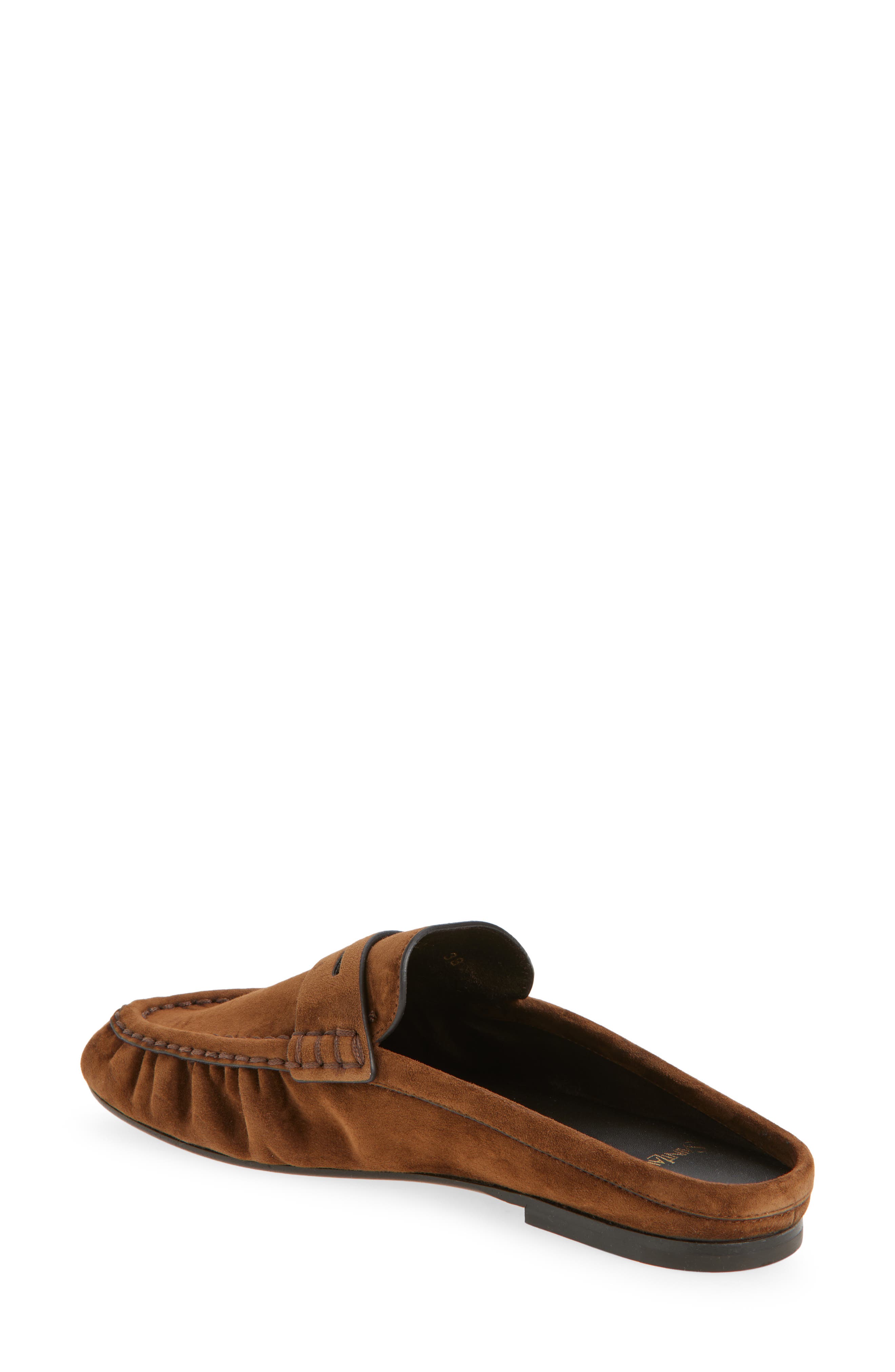 Saint Laurent Le Penny Loafer Mule, Alternate, color, Brown