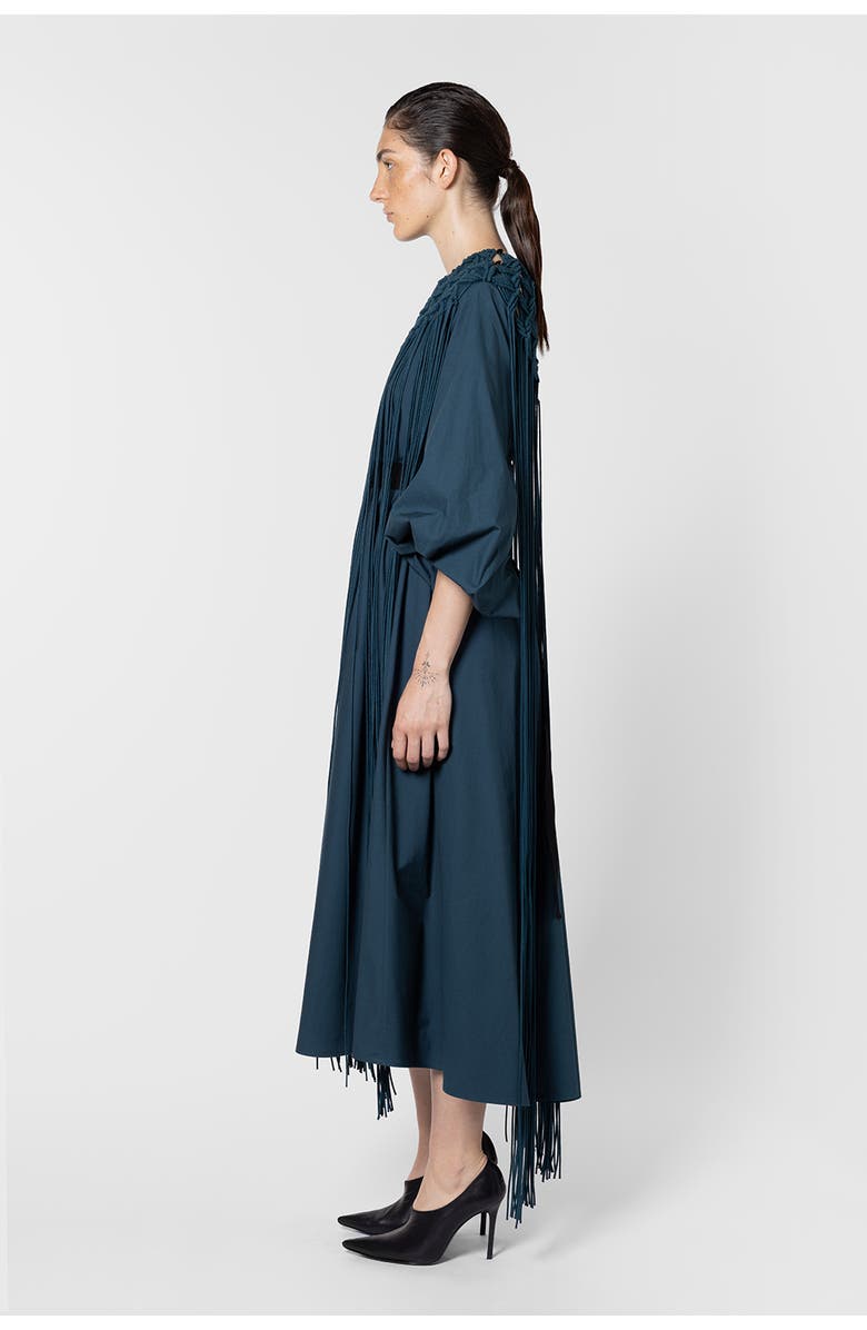 Roksanda Miel Crochet Cotton Dress, Alternate, color, Dark Teal