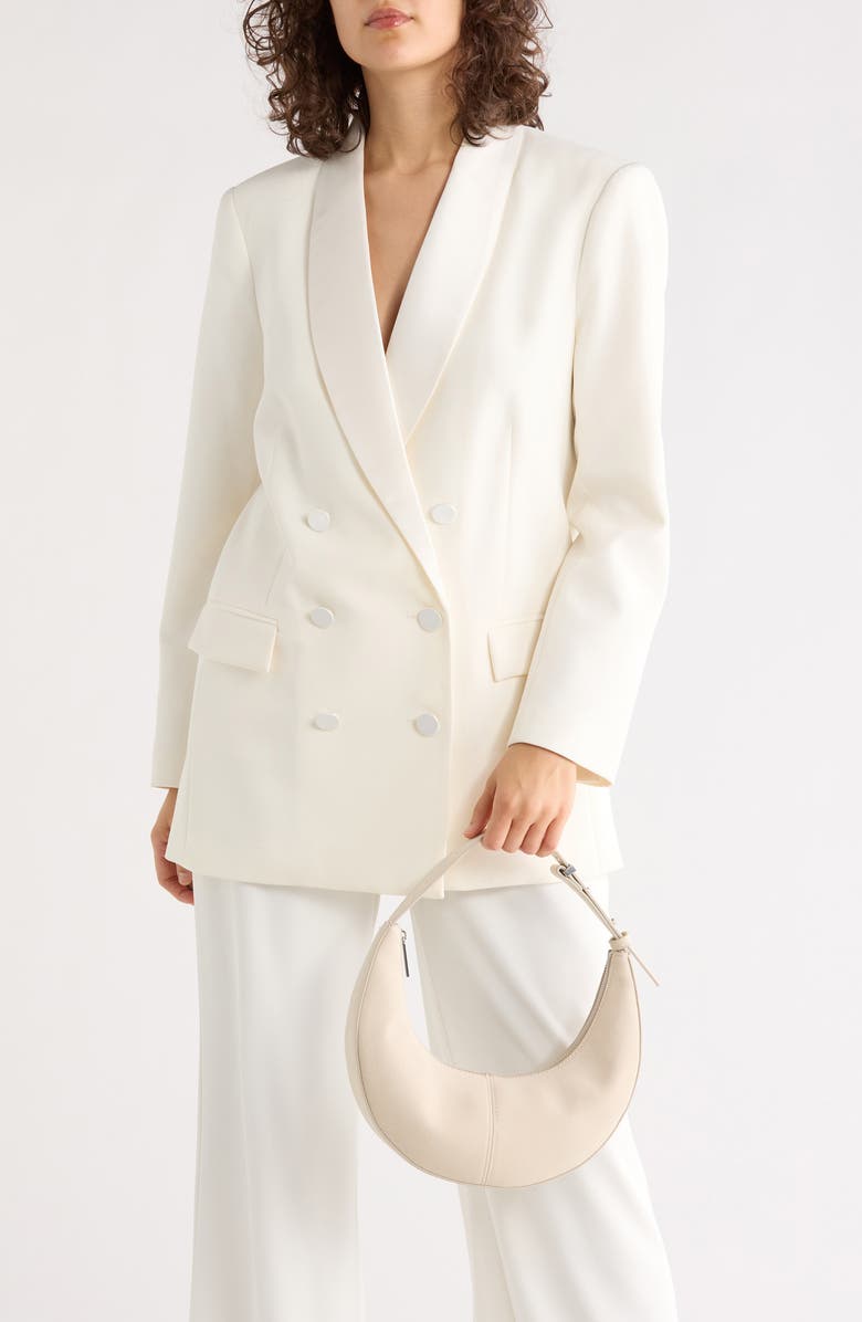 BCBG Skinny Crescent Mini Hobo Bag, Alternate, color, Cloud