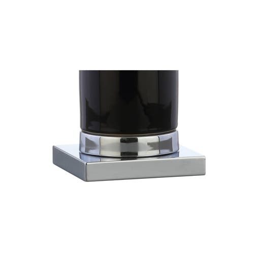 Jonathan Y Dallas 31.5" Ceramic Led Table Lamp In Black/chrome