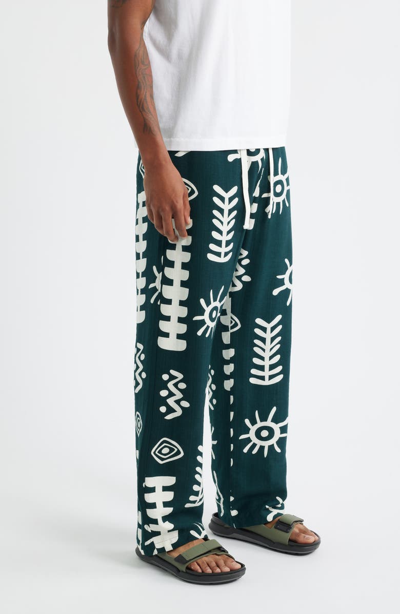 RIZORT Mason Abstract Print Drawstring Pants, Alternate, color, Green
