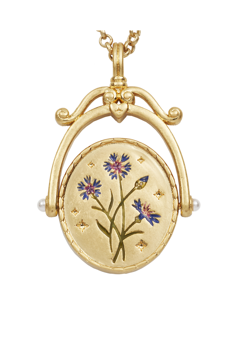 C Initial Cornflower Gold Spinner Chain Necklace, Alternate, color, Gold