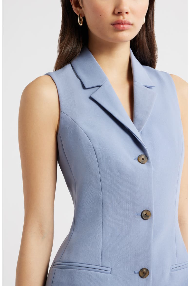The Icon Sleeveless Blazer Dress, Alternate, color, BLUE UMBRA