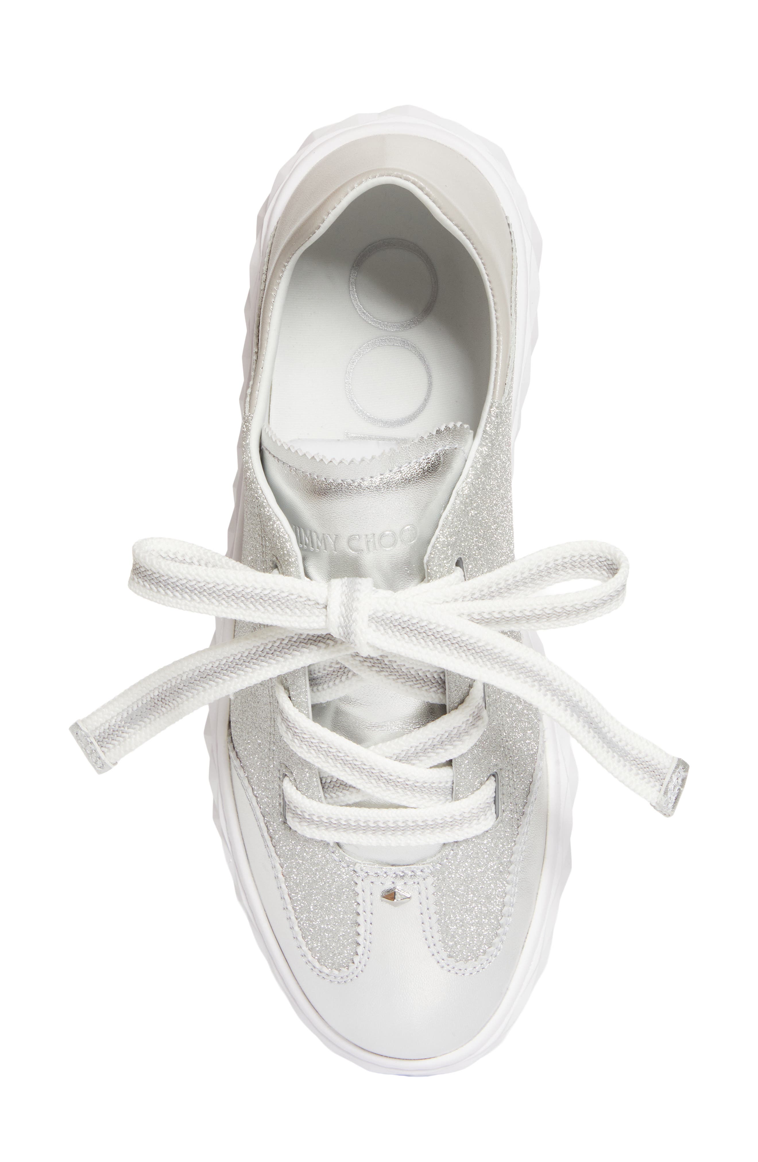Jimmy Choo Diamond Light Flex T-Toe Sneaker, Alternate, color, V Silver