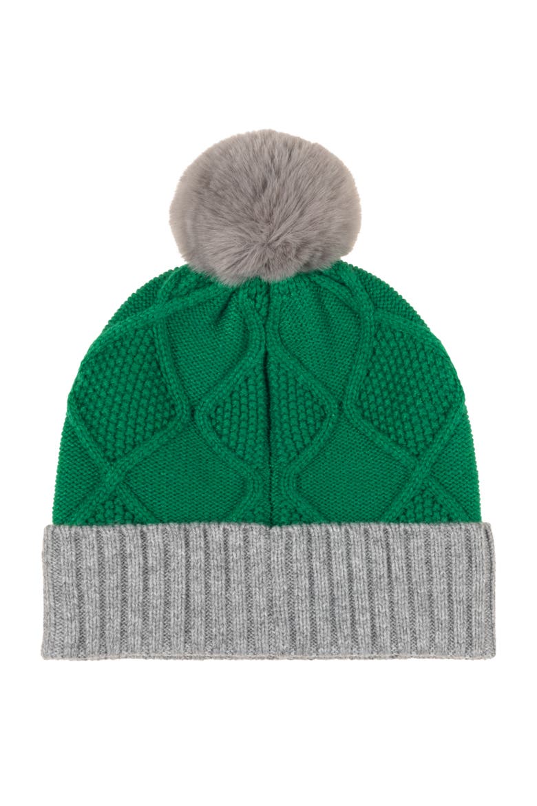 Modernist Block Beanie, Alternate, color, Emerald